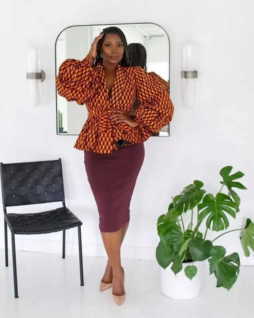 Pictures Of Latest Peplum Ankara Skirt And Blouse