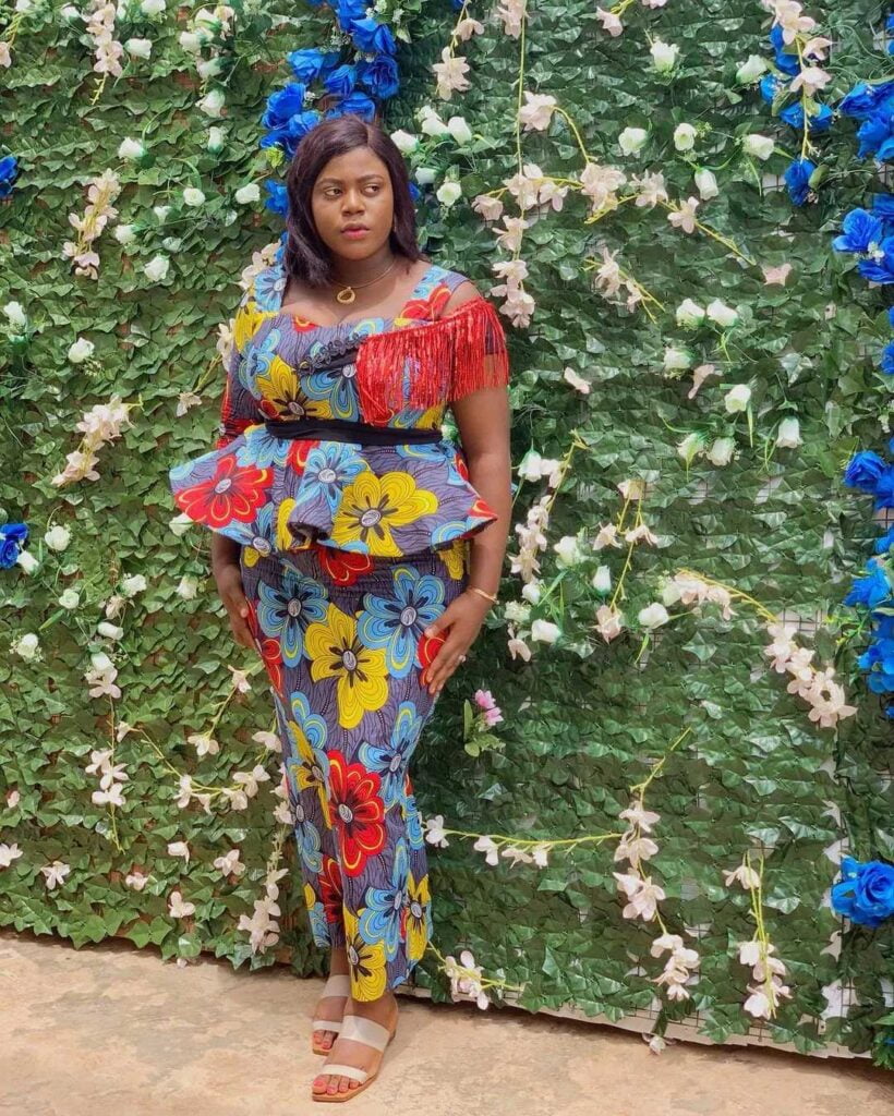 Top Unique And Latest Ankara Peplum Top And Skirt