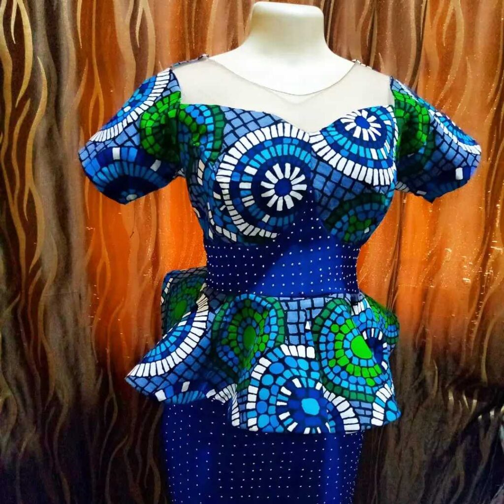 Fashionable And Trendiest Peplum Ankara Skirt And Blouse Designs For Ladies