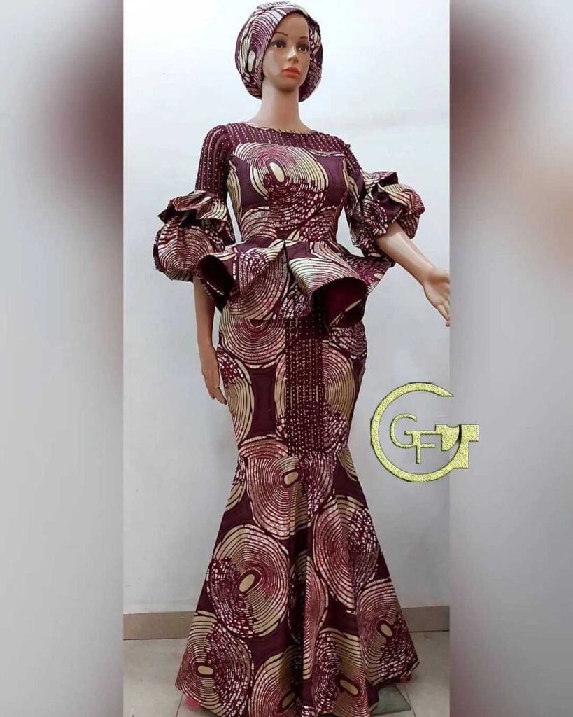 Pictures Of Latest Ankara Peplum Skirt And Blouse Styles