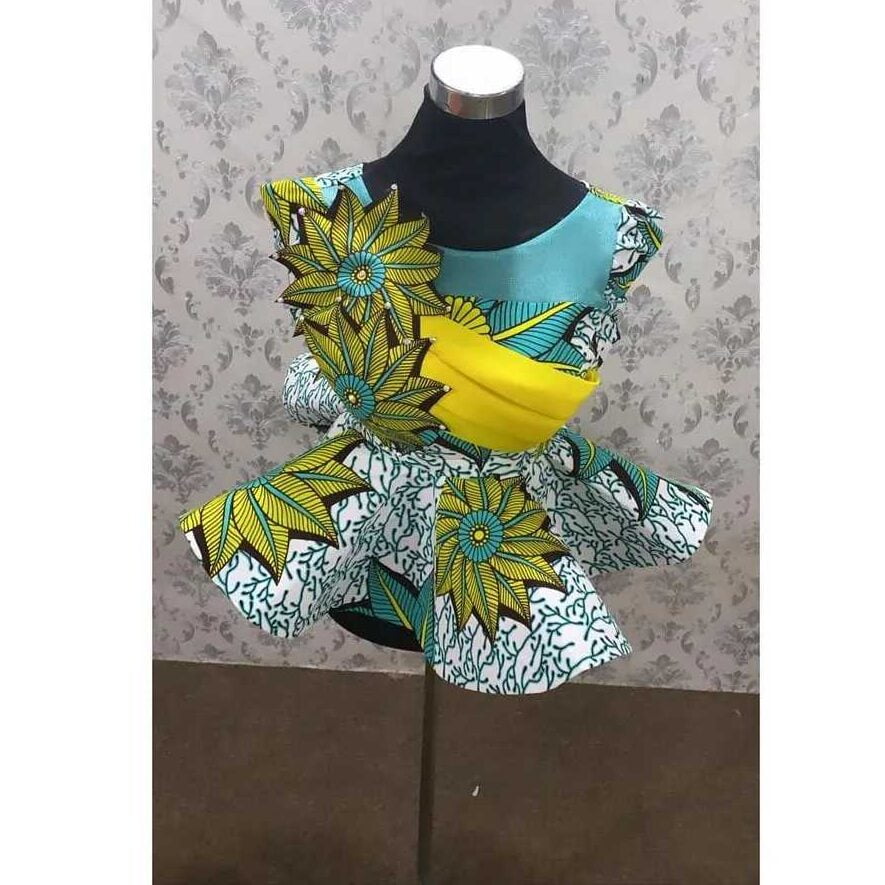 Latest Peplum Ankara Skirt And Blouse Styles