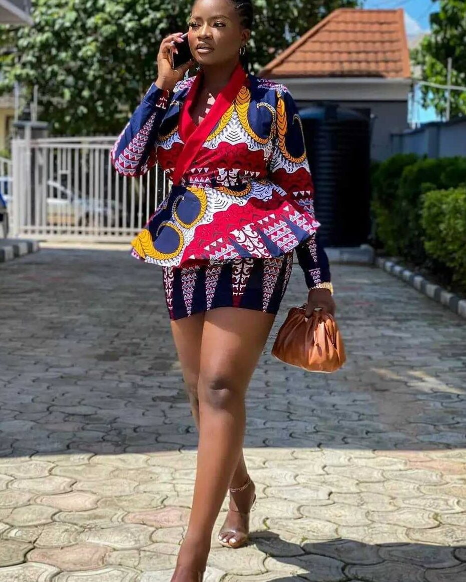 Latest Peplum Ankara Skirt And Blouse
