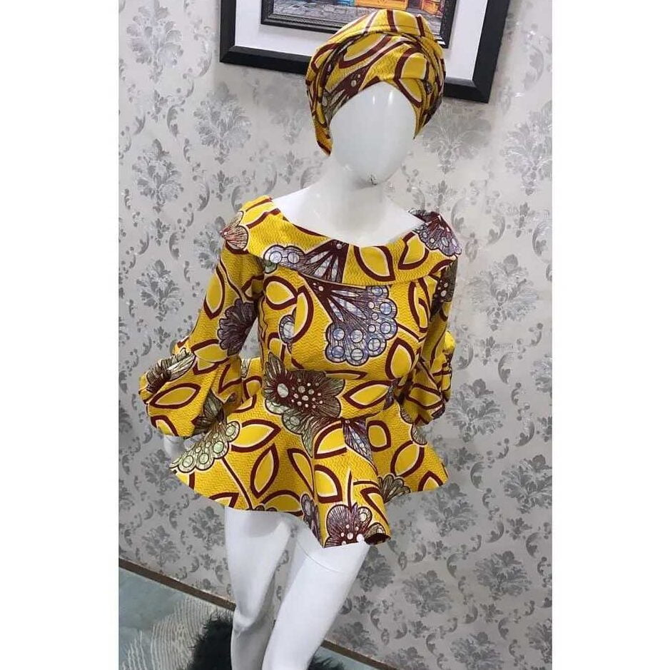 Unique Latest Ankara Peplum Tops Designs