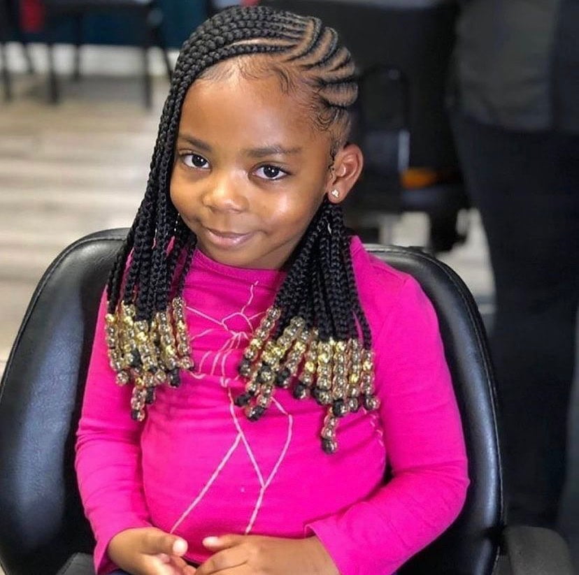 beaded braids for school girls