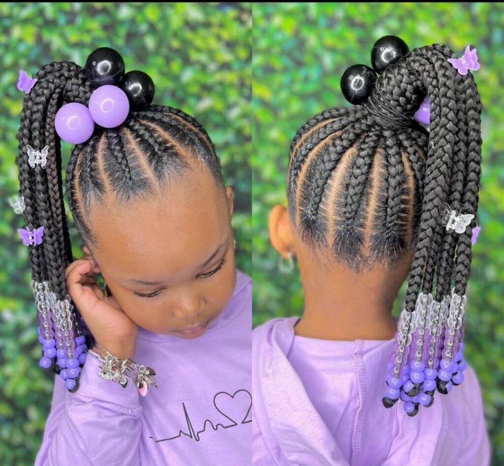Beaded braids for girls