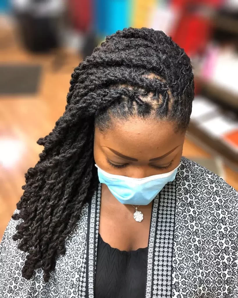 Side-Swept Braided Locks for women