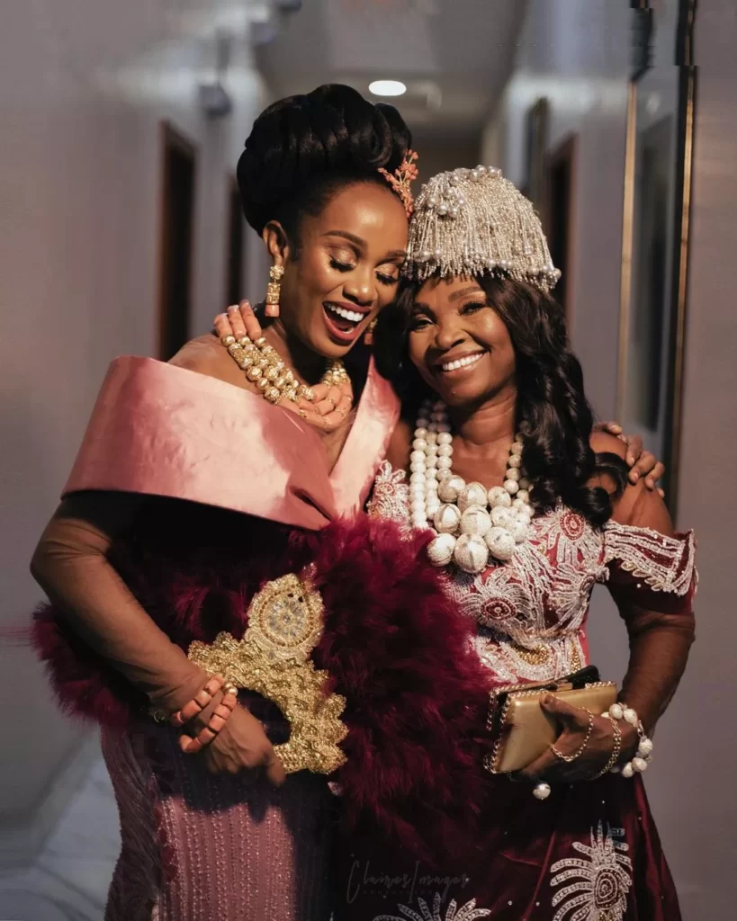 Traditional wedding attire for the bride's mother