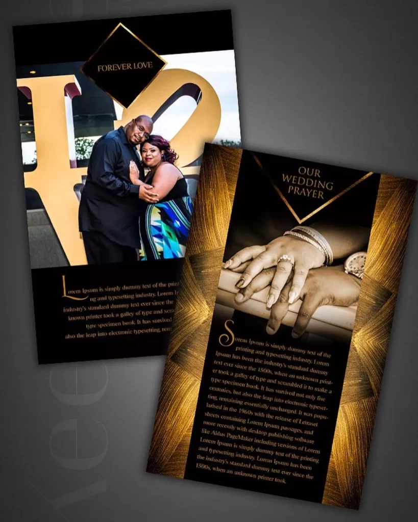 Nigerian wedding reception program sample and details