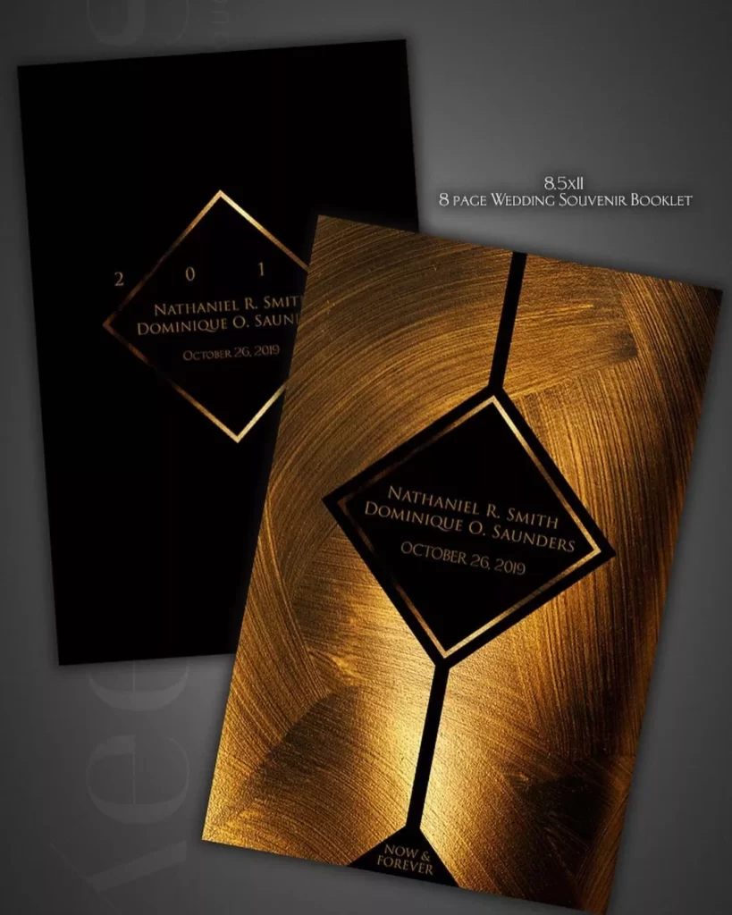 Nigerian Wedding Reception Program Samples and Covers