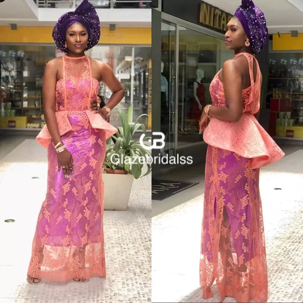 Lace skirt and blouse styles in Nigeria