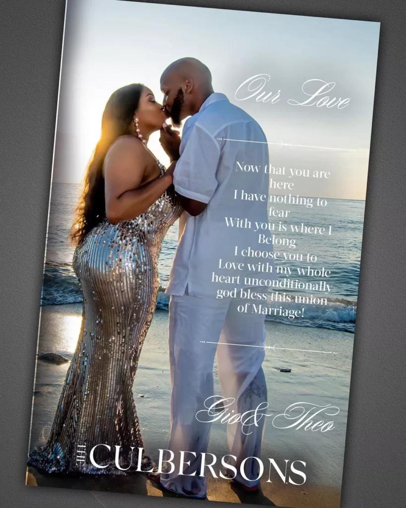 Nigerian Wedding Reception Program Samples and Covers
