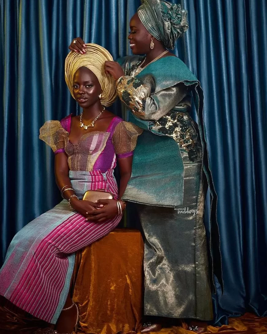 Traditional wedding attire for the bride's mother