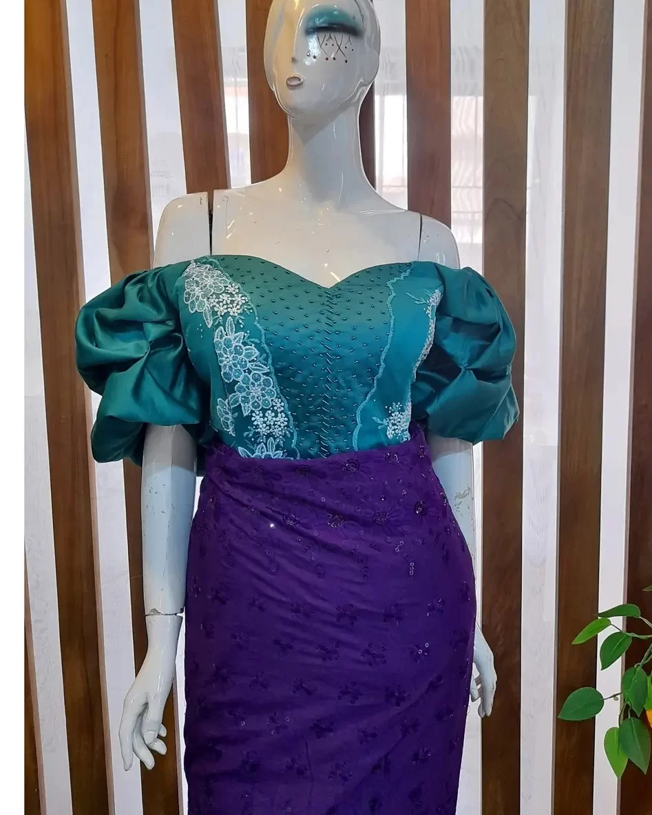 Wrapper and blouse lace styles