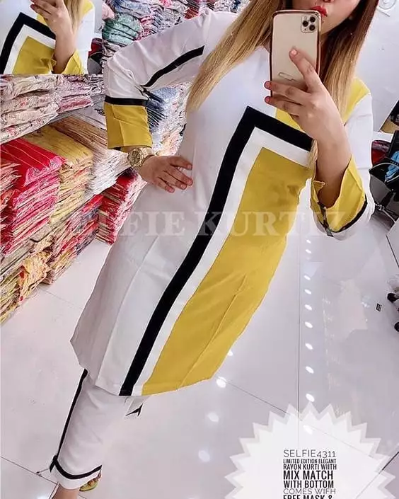 English Plain and pattern material styles for women