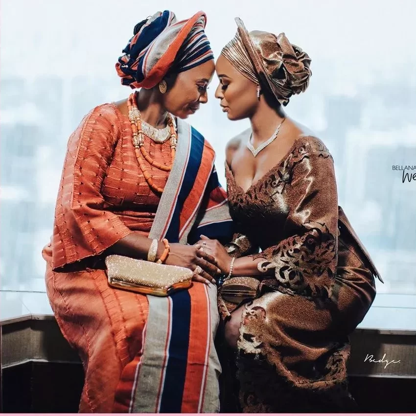 Nigerian brides mother wedding outfits