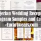 Nigerian Wedding Reception Program