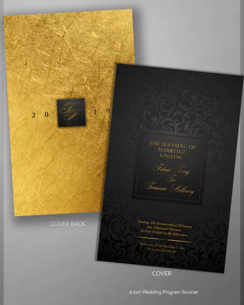 Nigerian Wedding Reception Program Samples and Covers