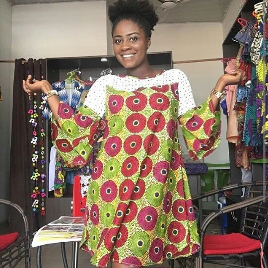 Ankara flare short gowns