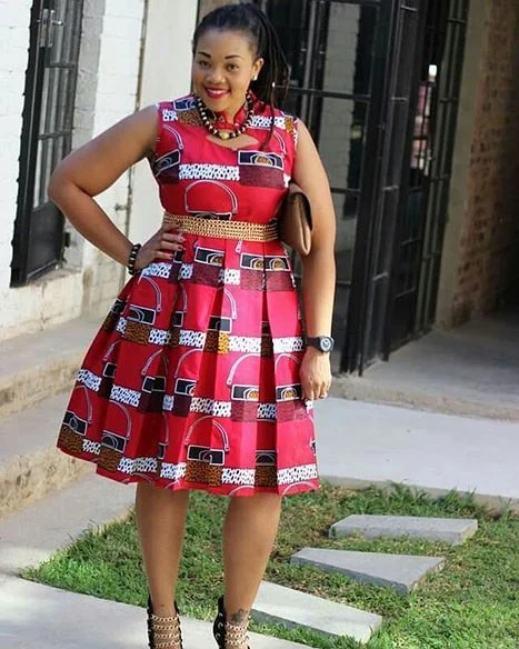 Ankara flare short gowns