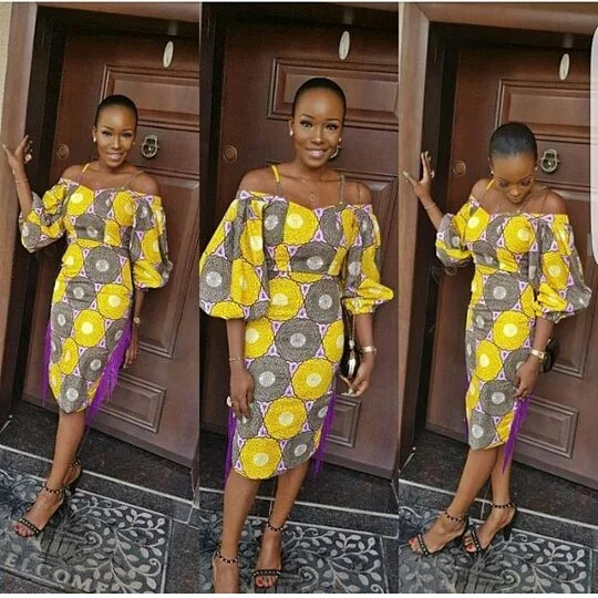 Shoulder Strap And Bell Puff Sleeves For The Trending Lady