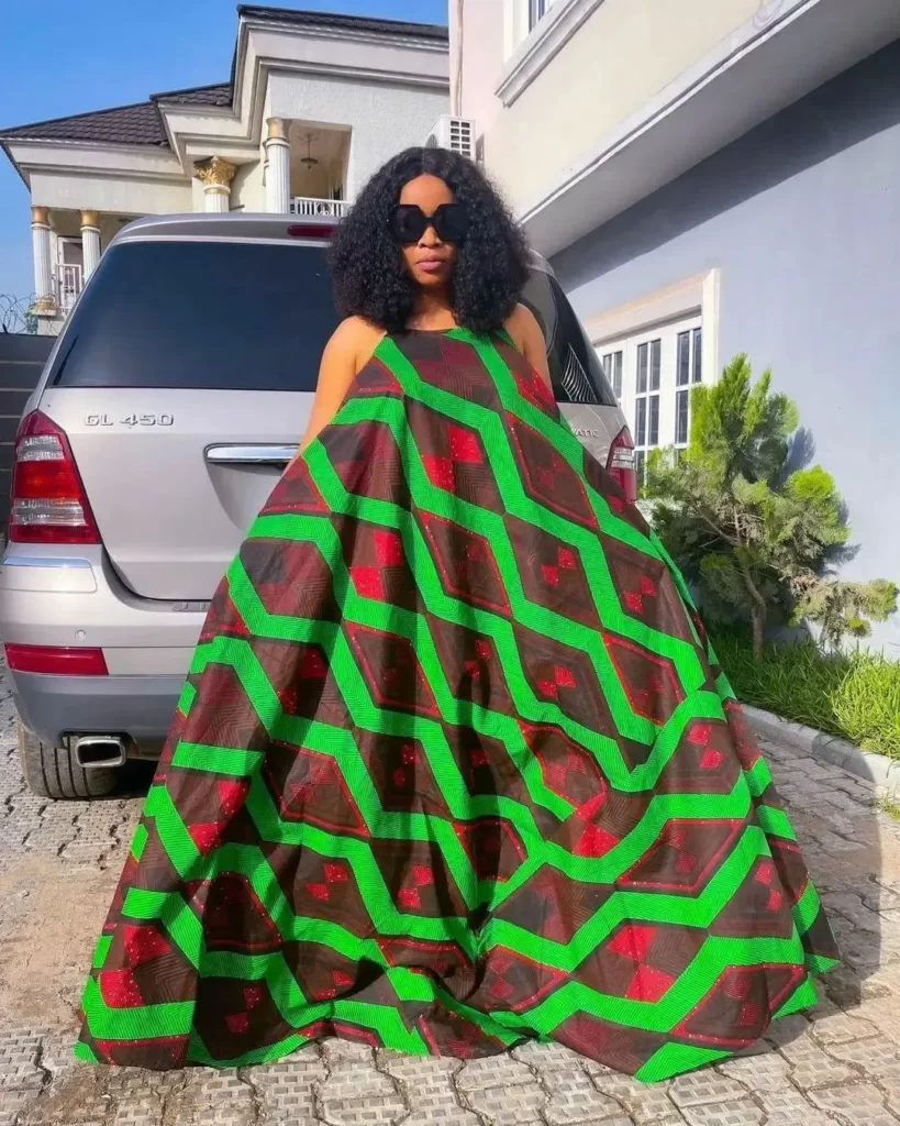 Maxi A-line African Dress