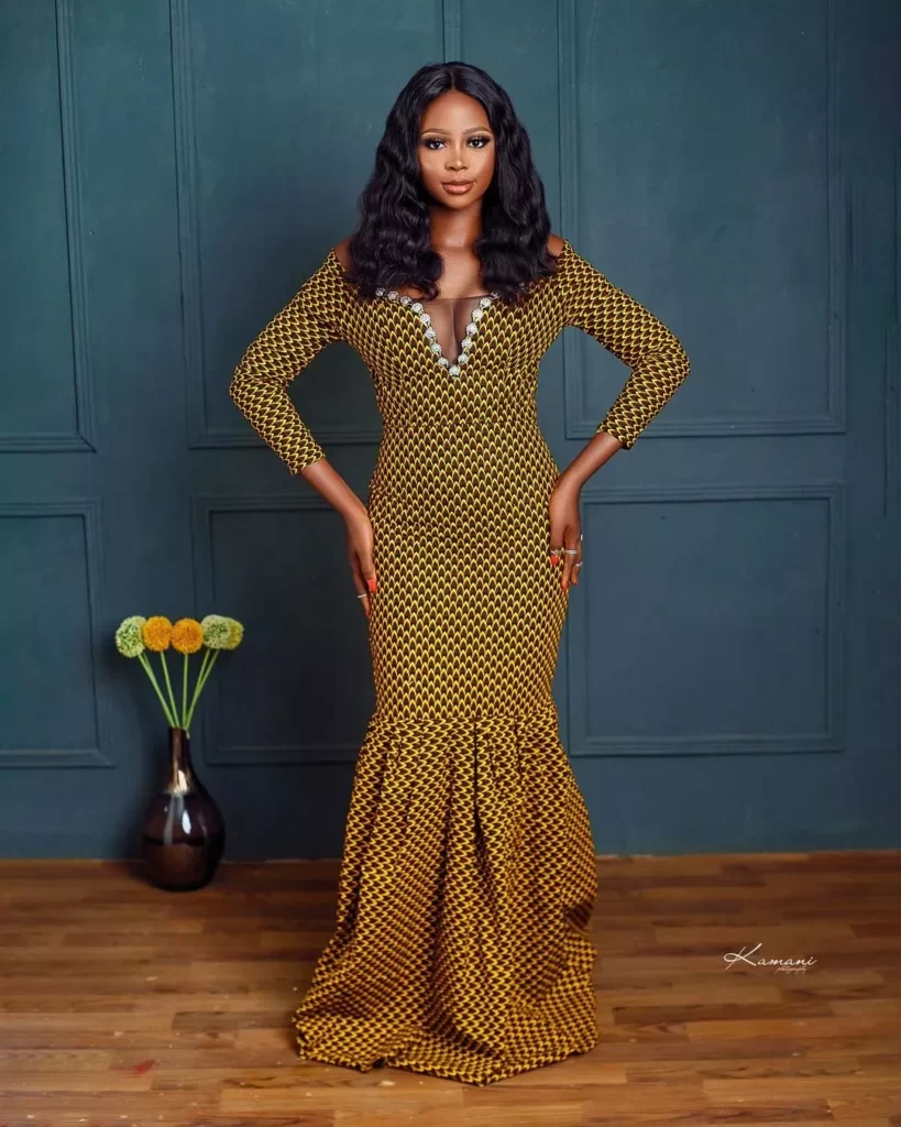 Trending Ankara Straight Long Gown Styles