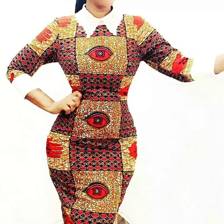 Boss Lady Ankara Collar Dress