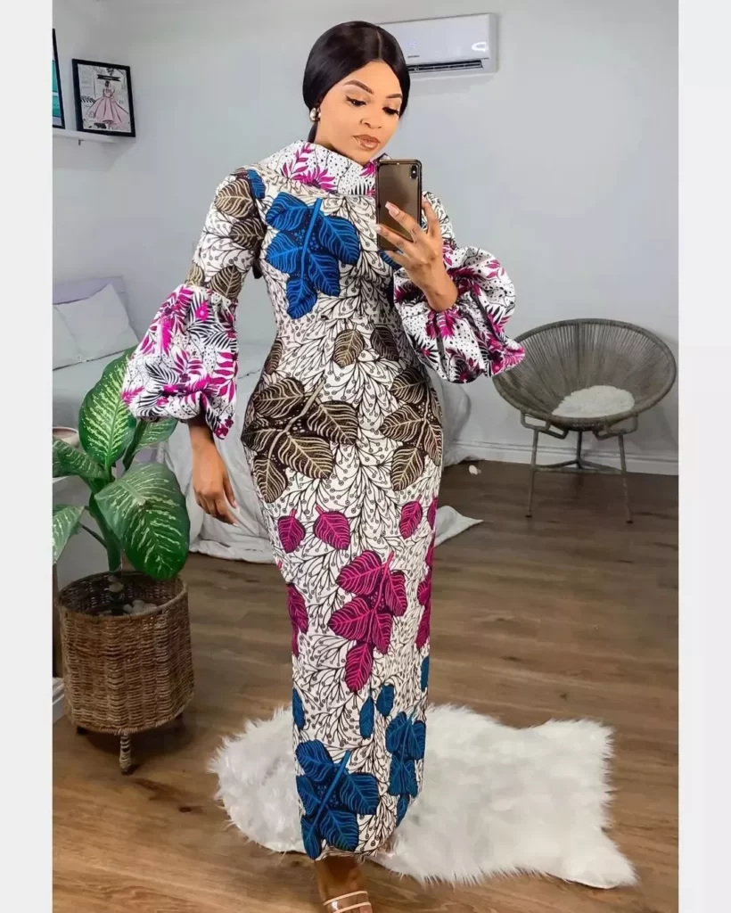 Latest Ankara Straight Long Gown Styles
