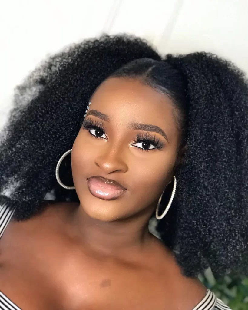 afro packing gel hairstyle