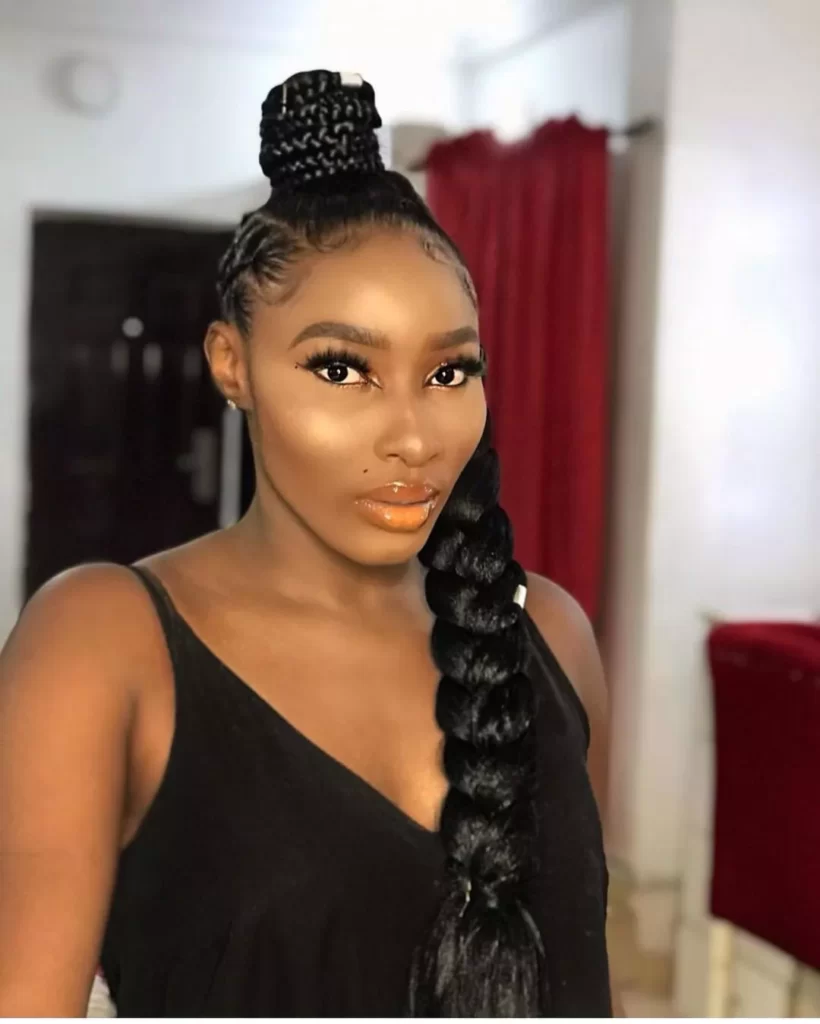 gel hairstyle with attachment