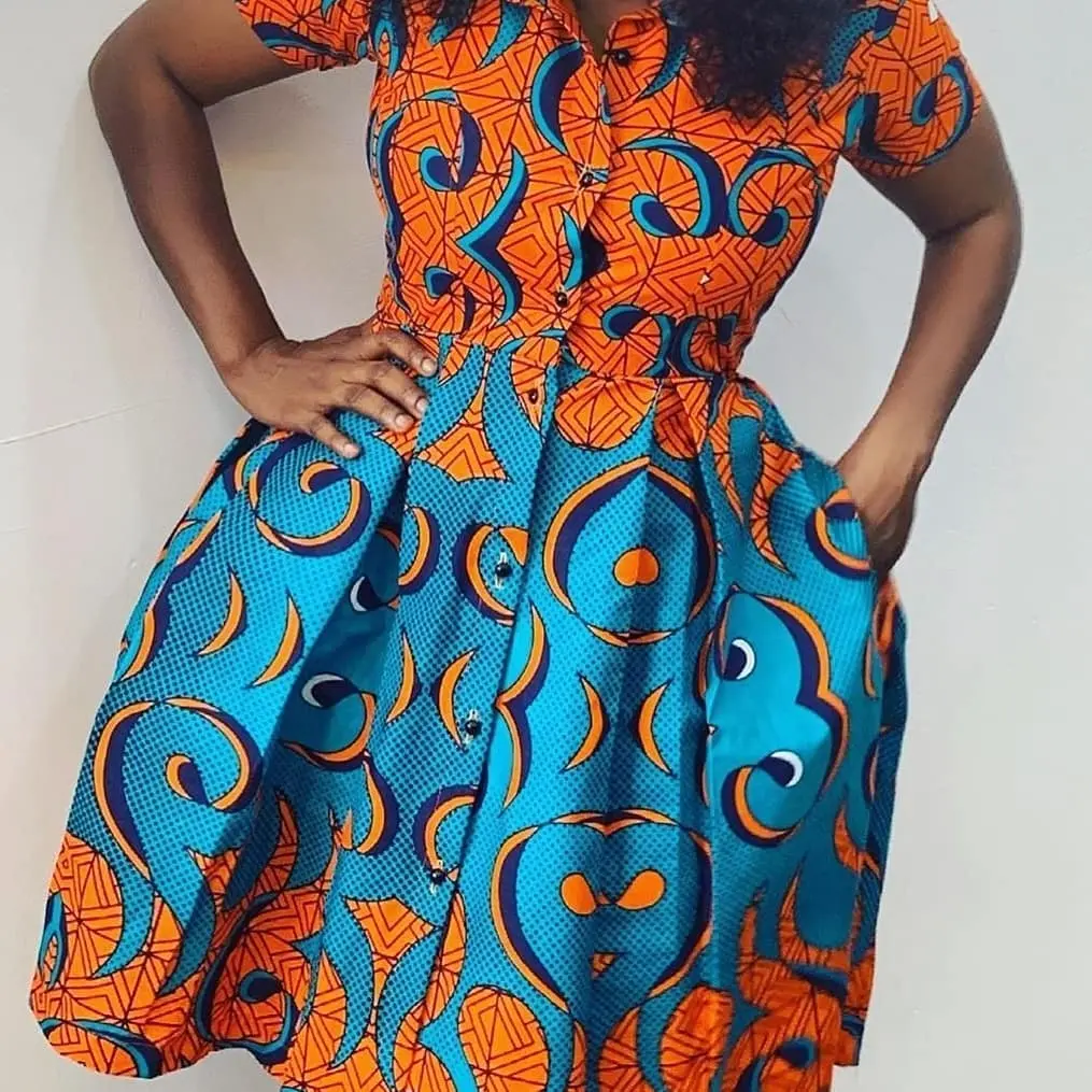 Ankara flare short gowns