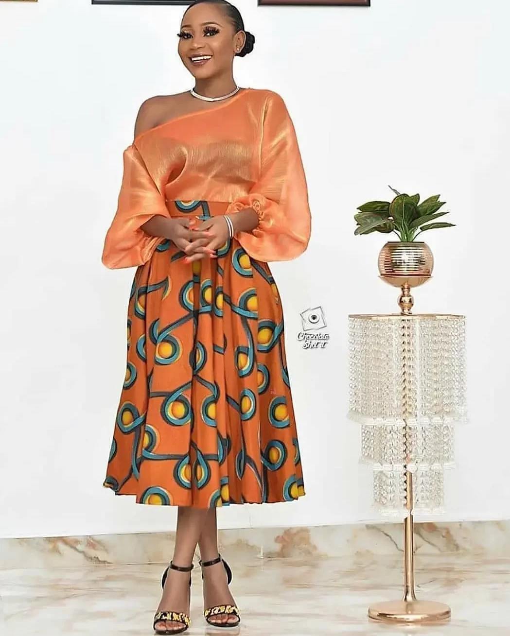 Ankara flare short gowns