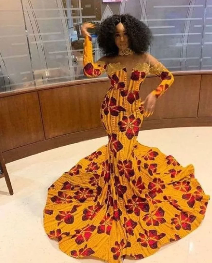 African Fashion Dress Ideas For Net And Ankara Combination