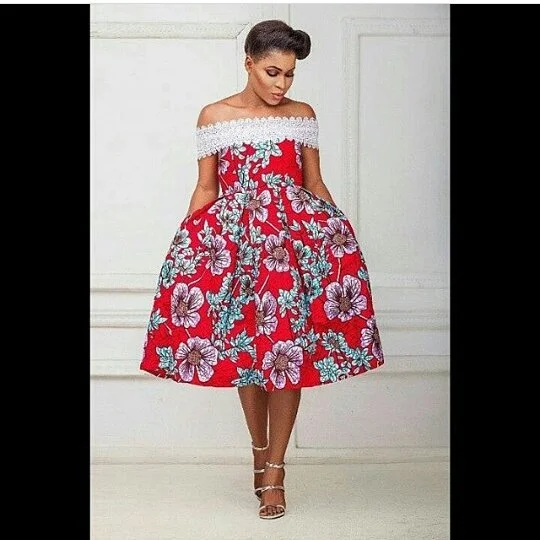 Ankara flare short gowns
