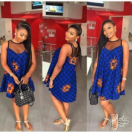 Ankara flare short gowns