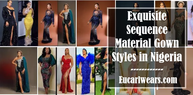 Exquisite Sequence Material Gown Styles in Nigeria