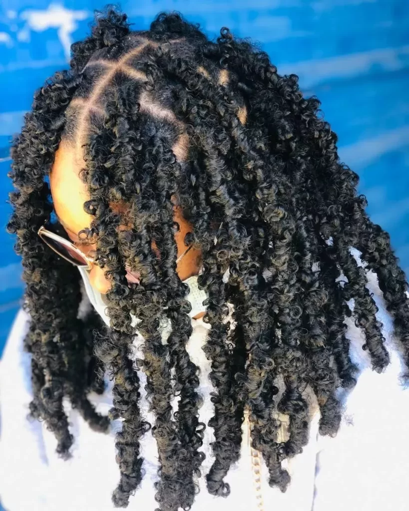 Extra fluffy Bob butterfly locs hairstyles