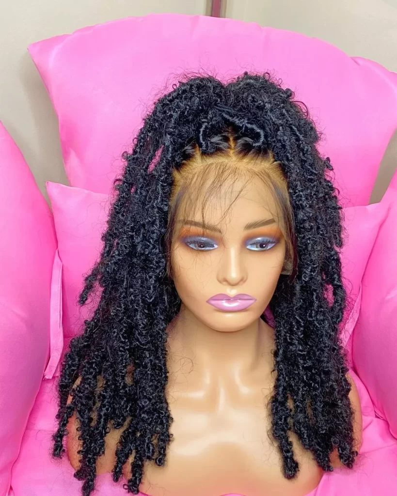 Shoulder length butterfly dreadlocks wig