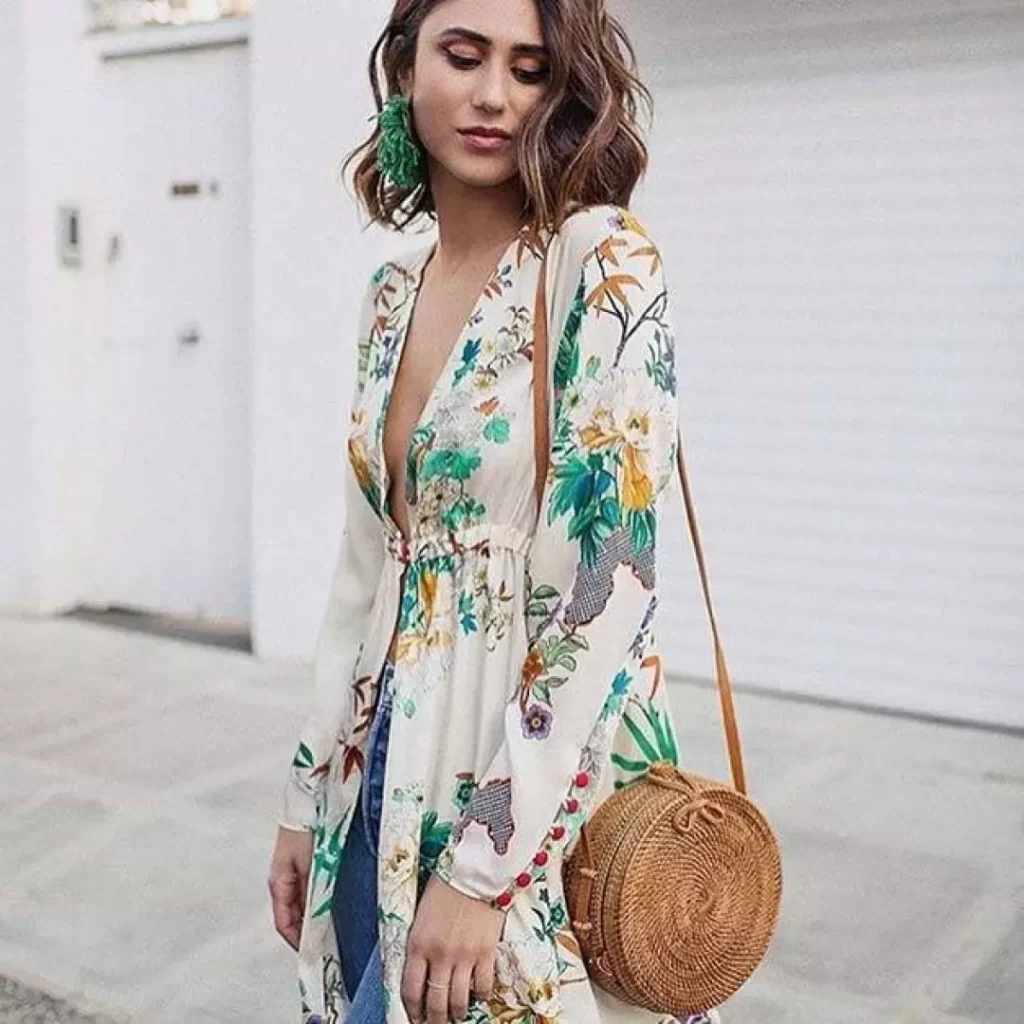 Women's Boho Fashion Styles with Wicker Basket Bag