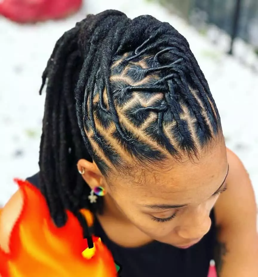 Medium dreadlock style