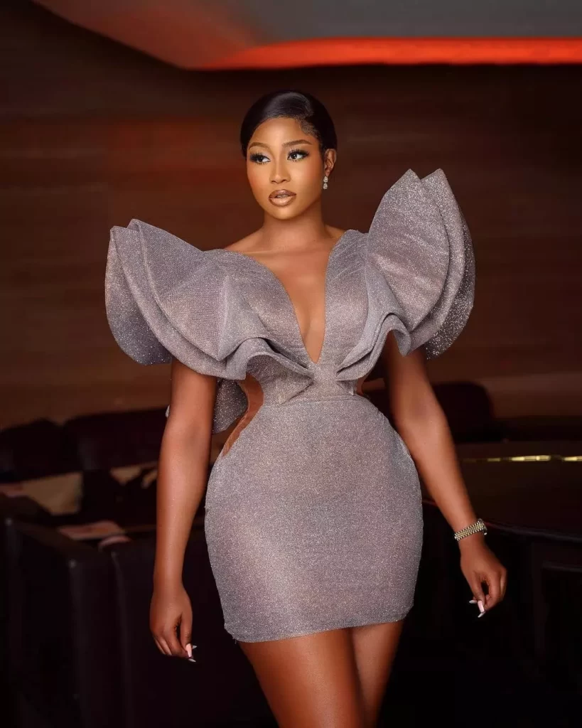 Exquisite Sequence Material Gown Styles in Nigeria