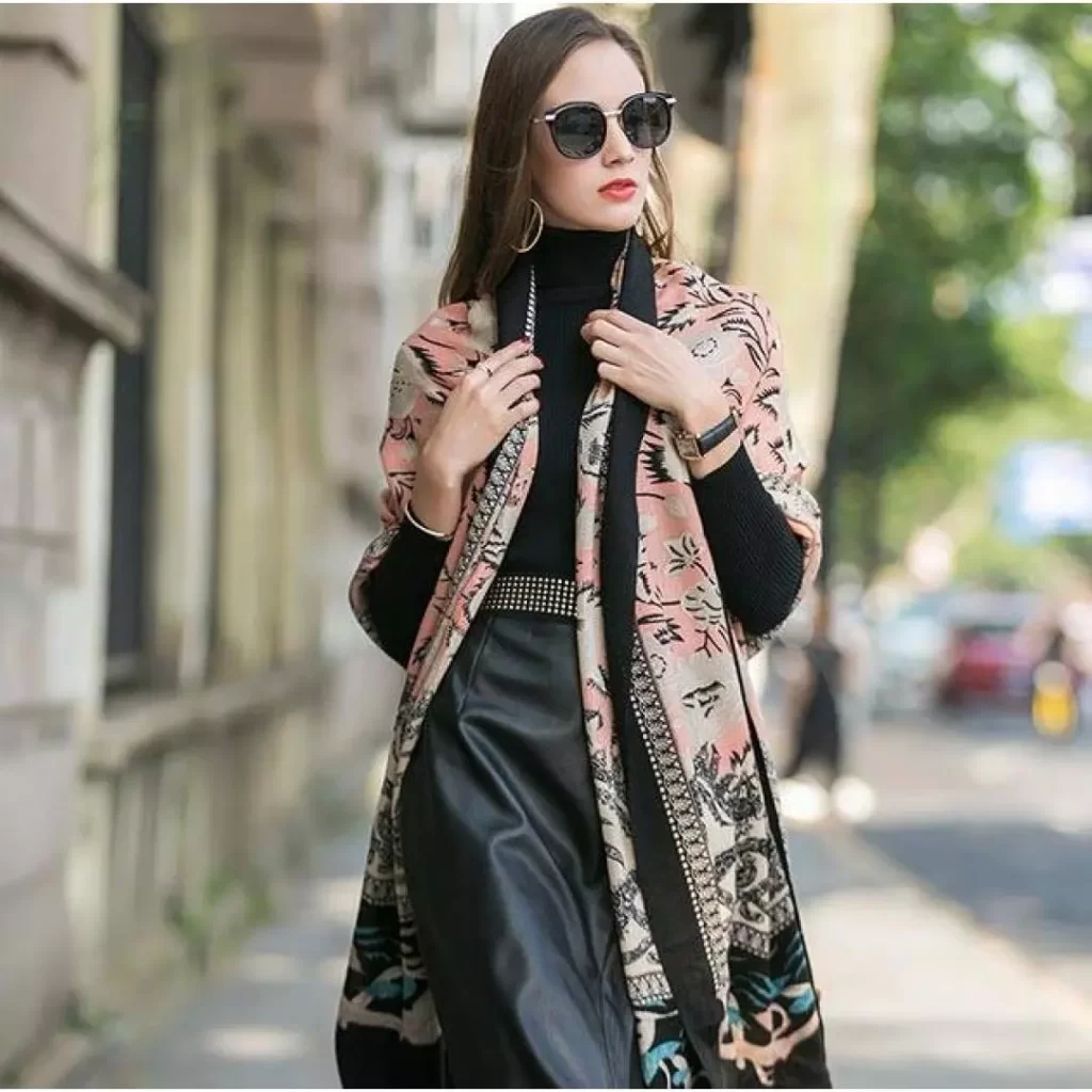 Blazer Boho Outfit and Leather Maxi Skirt