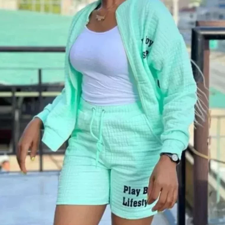 ways to wear sweat shorts: