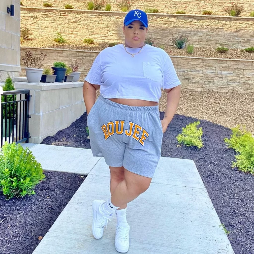 ways to wear sweat shorts: