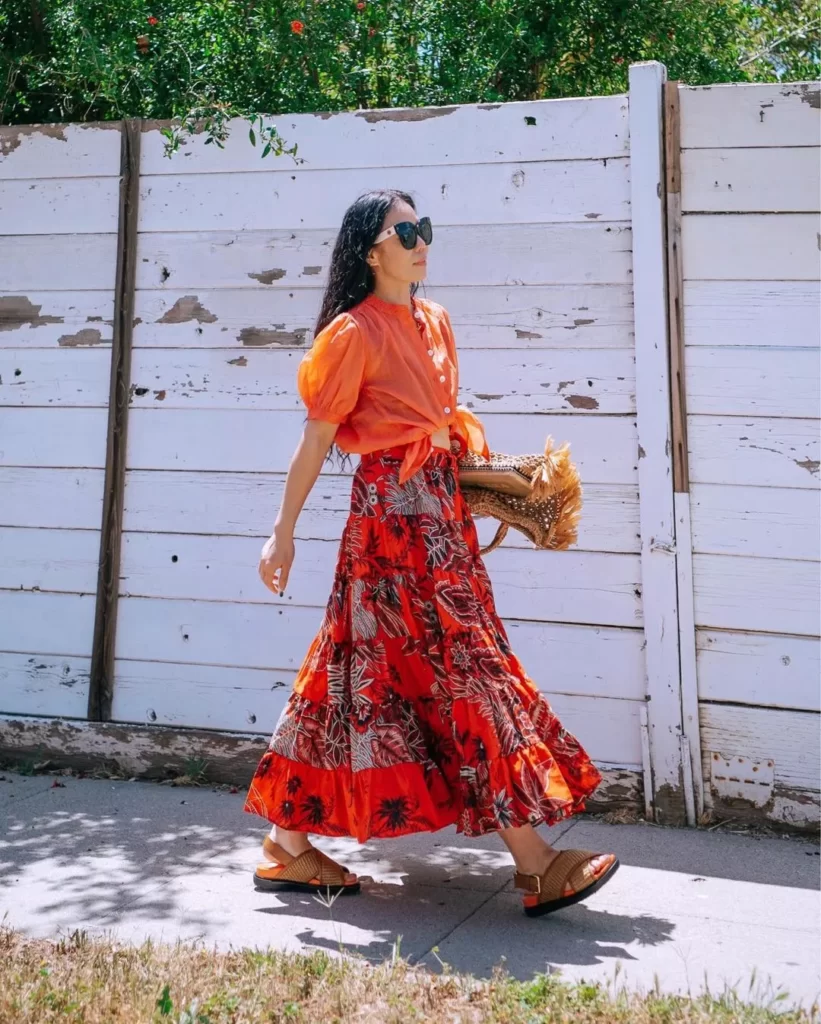 how to wear a midi skirt