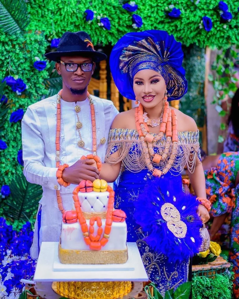 Itsekiri Traditional attire for the couple