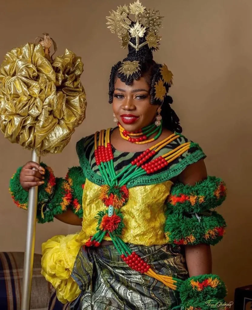 Bride In Efik Onyonyo Traditional Wedding Attire