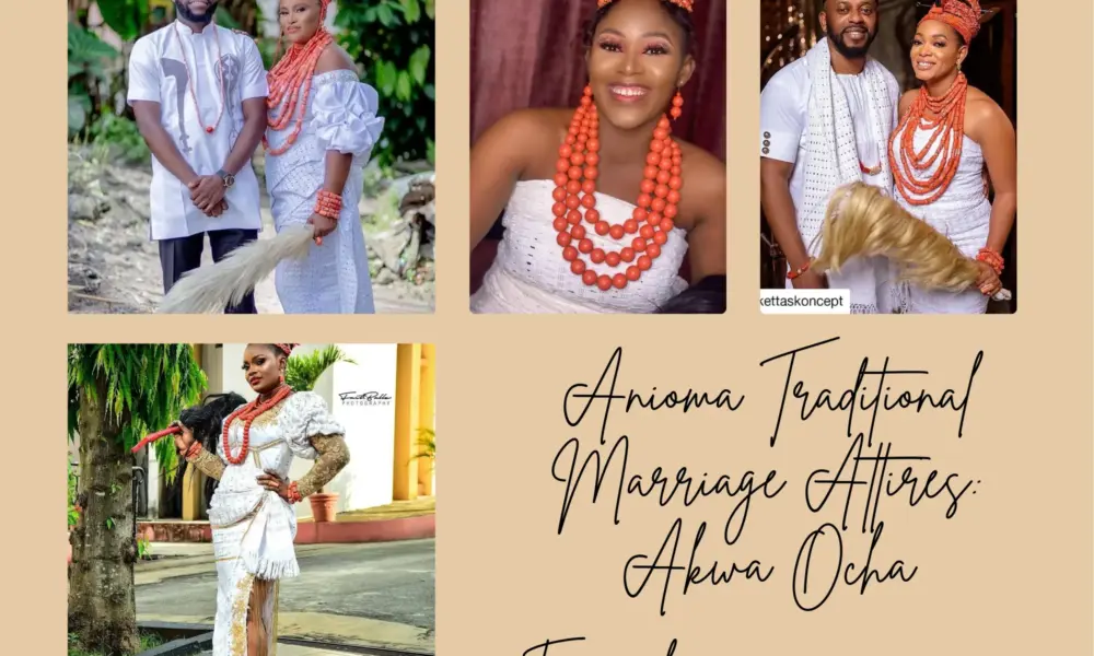 Anioma Traditional Marriage Attires: Stylish Akwa Ocha For Couples
