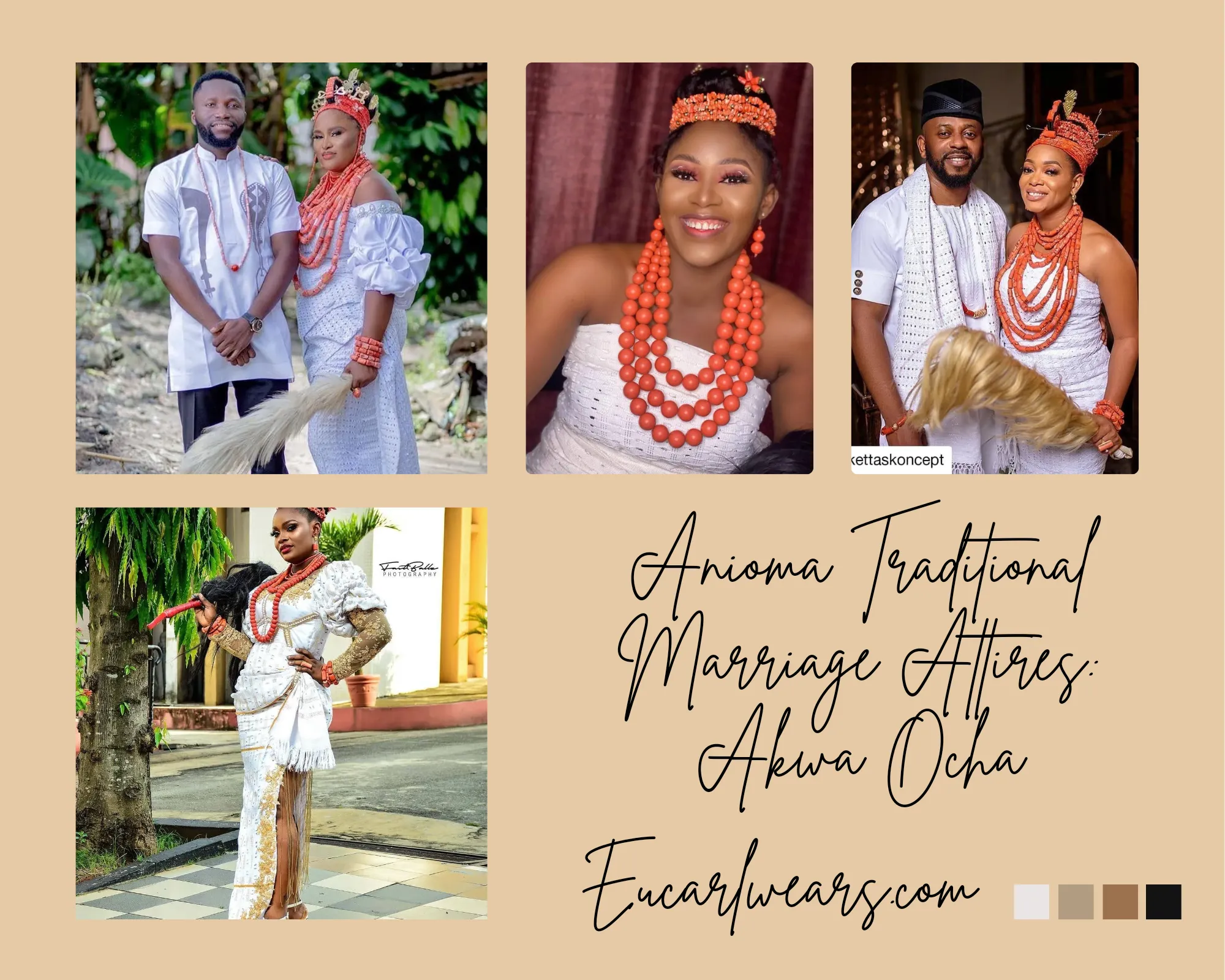 Anioma Traditional Marriage Attires: Stylish Akwa Ocha For Couples