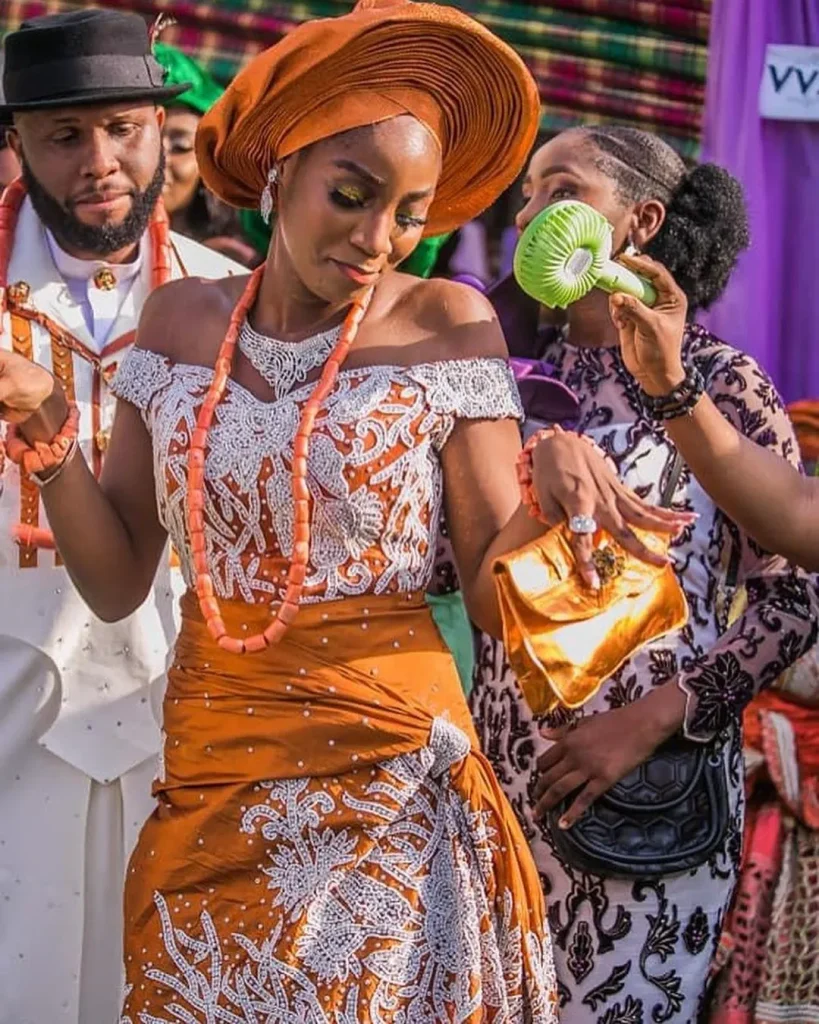 Bridal Beauty: Edo Brides in Beautiful Beaded Benin Wedding Attire